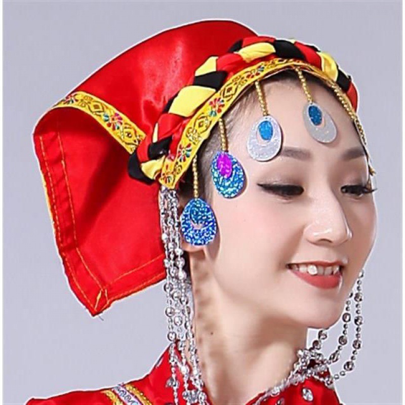 彝族帽子鸡冠彝族帽公鸡帽民族头饰民族服饰彝族演出服厂家直销