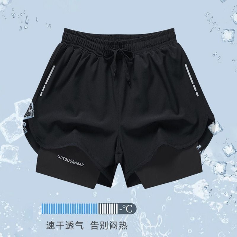 Swimming Trunks Men's Anti-Embarrassment 2024 New Quick-Drying plus Size Breathable Boxer Beach Pants Hot Spring Swimming Equipment Sports