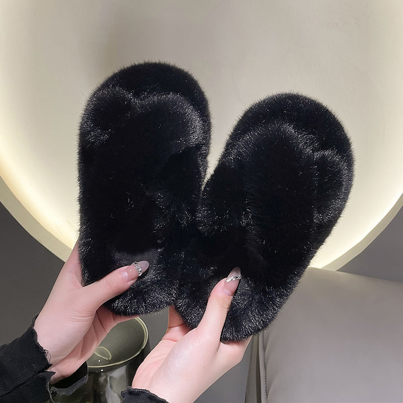 Girls' Slipper Children's Cotton Slippers 2023 Autumn and Winter Non-Slip Plush Outer Wear Korean New Home Baby Cotton Shoes