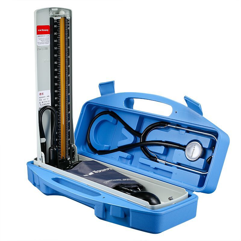 鱼跃水银血压计保健盒手动血压仪台式血压测量仪家用医用上臂式