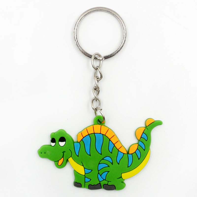 Cross-Border European and American Dinosaur Keychain Party Small Gift PVC Crafts Car Accessories Ornaments Dinosaur Toys