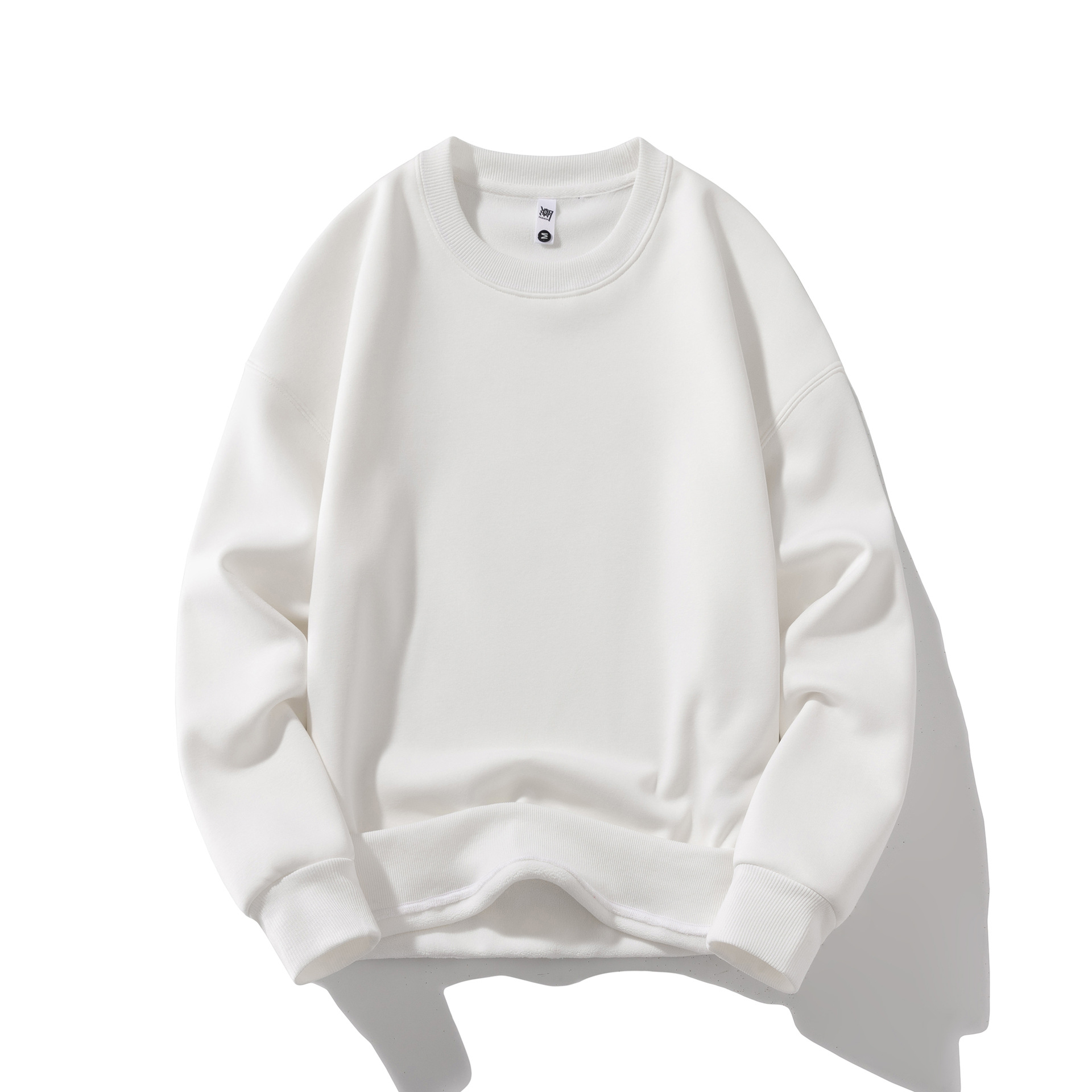 round-Neck with Fleece Lining Skin-Friendly Polar Fleece Large Drop-Shoulder Sweater Activity Performance Casual Wear Formulation