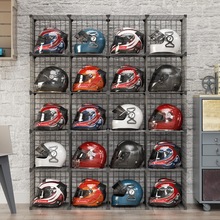 摩托车头盔展示柜展示架家用帽子陈列收纳柜专卖店柜机摆放收纳架