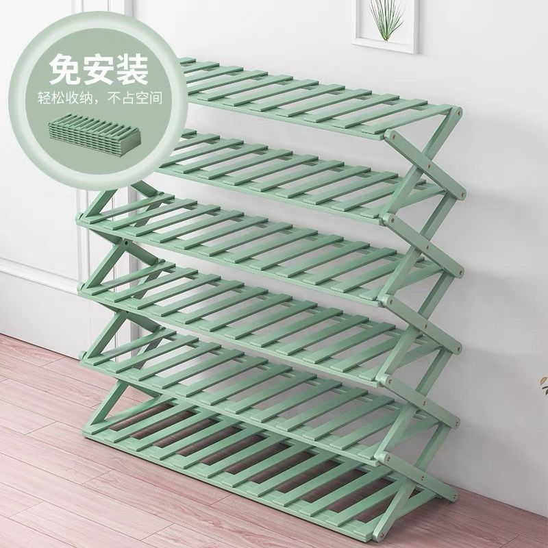 installation-free folding shoe rack home doorway multi-layer simple use outside the door for large capacity rental room