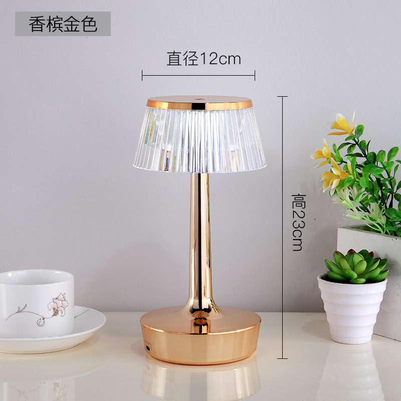 Creative Mushroom Crystal Diamond Table Lamp USB Touch Projection Ambience Light