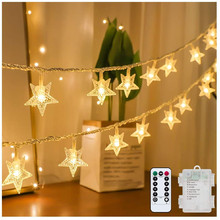 LED热销星星灯串USB遥控电池盒满天星房间庭院婚庆圣诞装饰灯灯串