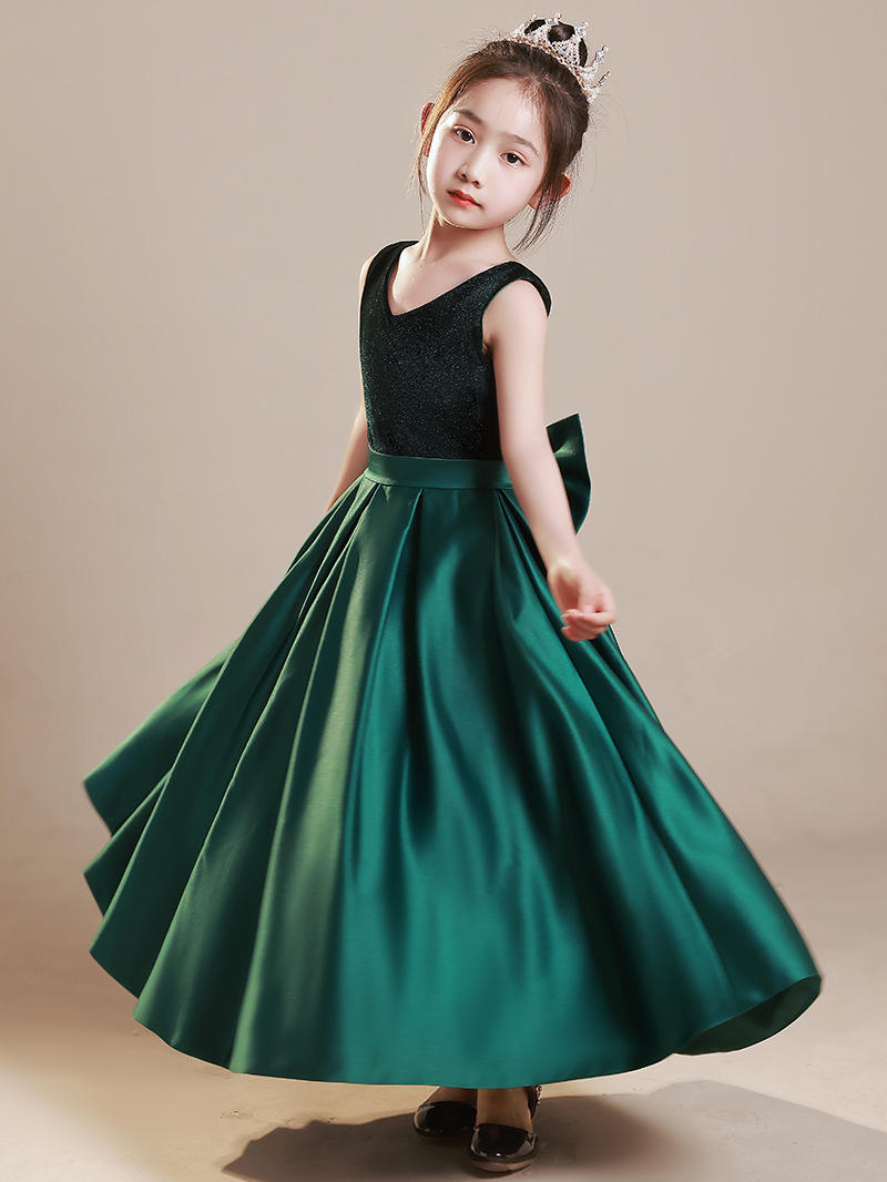 六一中大童学生周岁钢琴考级演出服主持人走秀礼服儿童公主裙新款