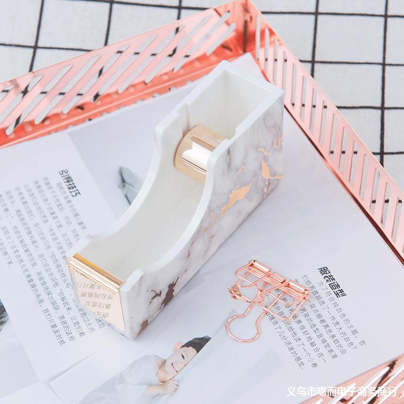 亚克力透明胶带座创意文具底座超市打包台封口胶纸切割器办公用品