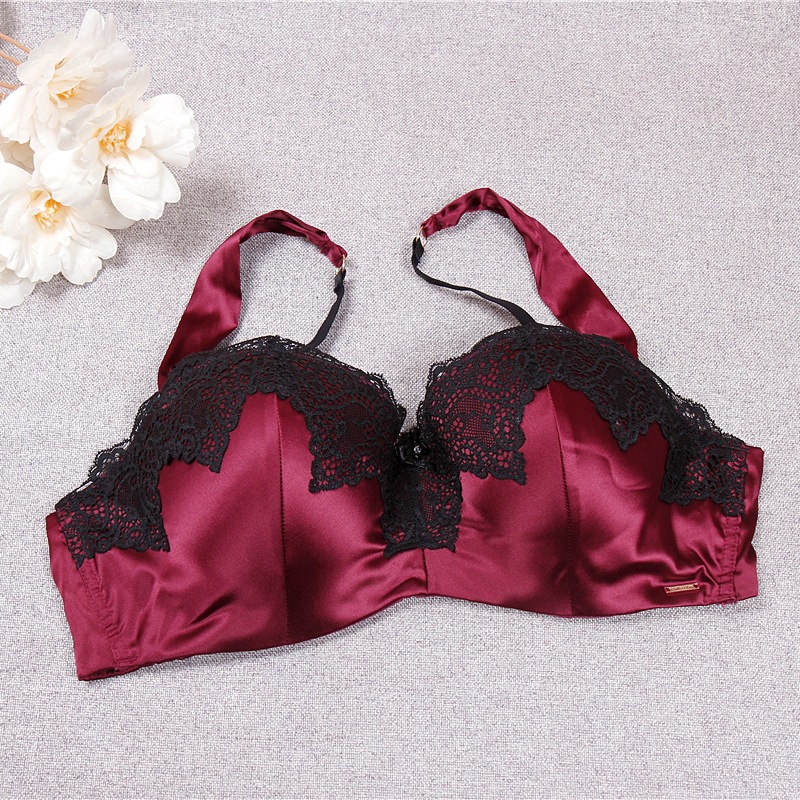 半罩杯型上托薄款大码文胸内衣女胸罩外贸品牌蕾丝边欧美少女bra
