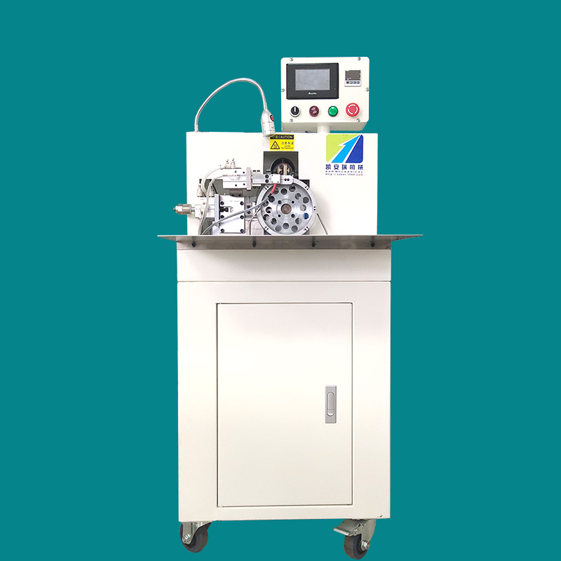 新款自动穿热缩套管机电子线材穿烘套管编织带穿套管机端子机