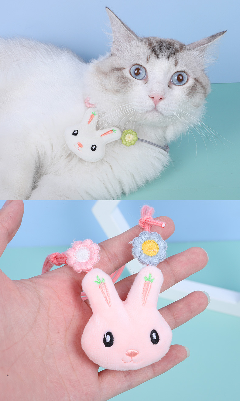 厂家直销宠物卡通兔项圈可爱兔子宠物项圈 装饰猫咪项圈宠物用品