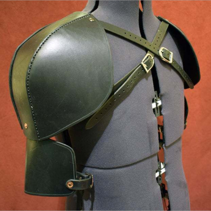 欧洲中世纪武士pu皮革护肩铠甲舞台剧表演cos摄影写真道具