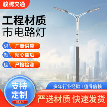 LED市电单臂路灯 新农村建设20W30W6米8米双臂太阳能路灯杆厂家