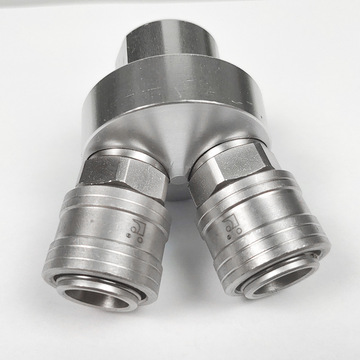 气管接头圆两通快速接头不锈钢气动空压机哑光自锁sf快速气管接头