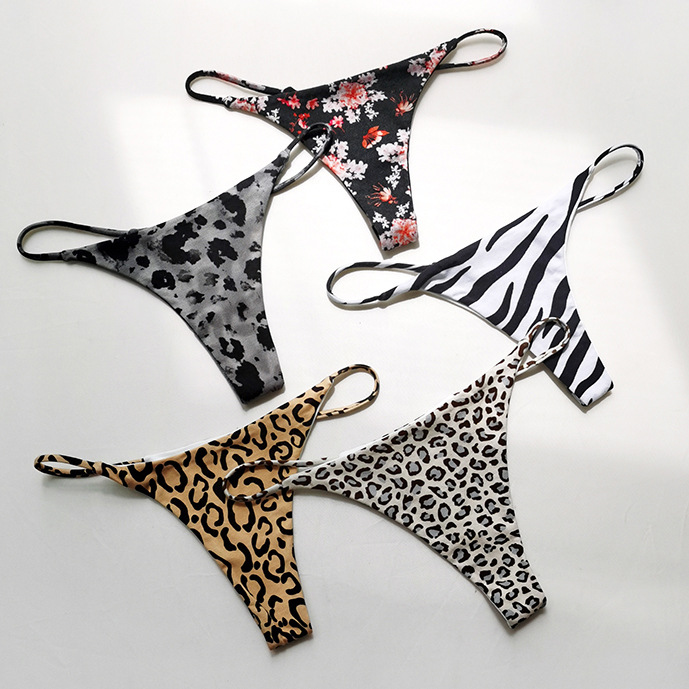 Lingerie Women Thong Sexy Sexy Panties Leopard G-string T-back Women Thin  Belt