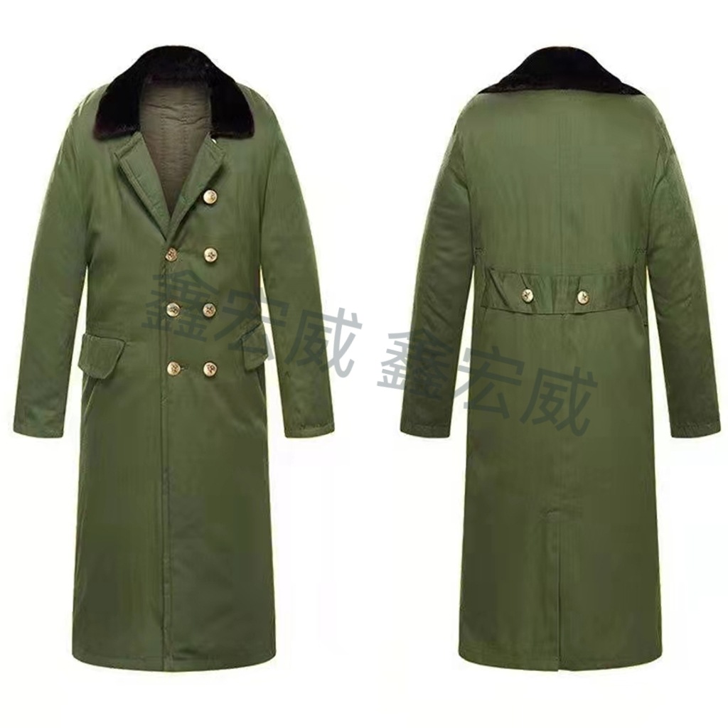 冬季军大衣长款 加厚军绿色纯棉应急救灾防寒多功能劳保服棉大衣