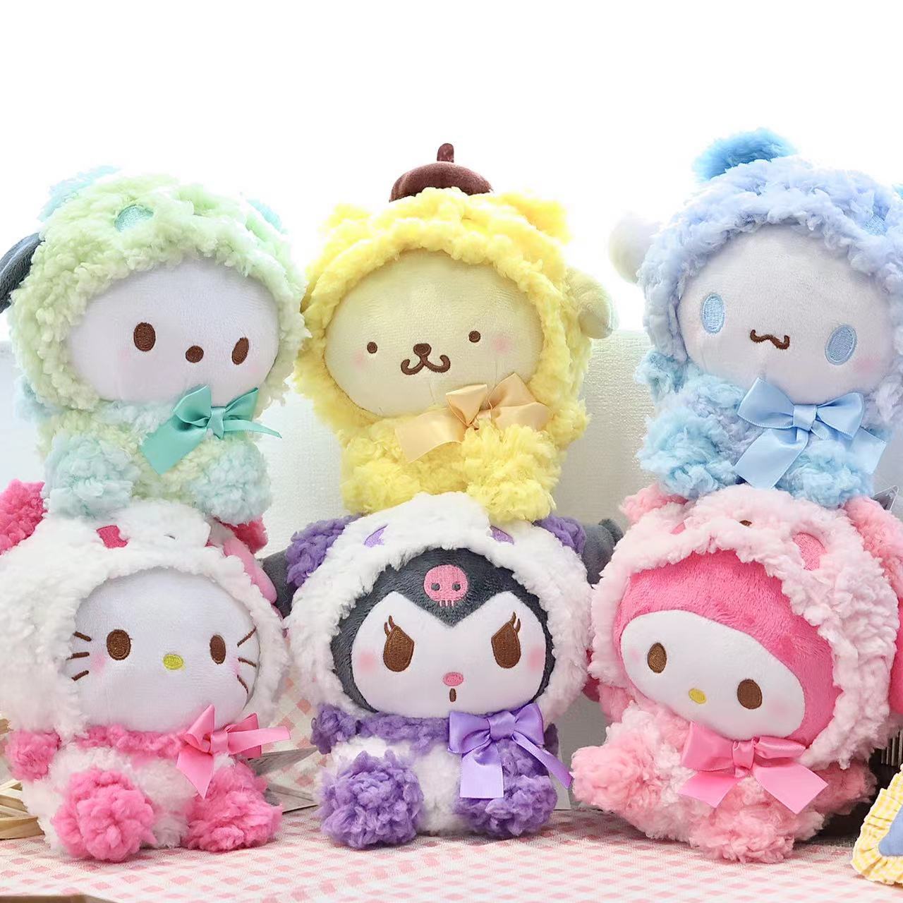 sanrio三丽鸥毛绒玩具玉桂狗库洛米凯蒂猫美乐蒂熊猫变装公仔玩偶