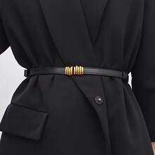 复古时尚细腰带装饰连衣裙大衣腰封皮带Adjustable Women Belt