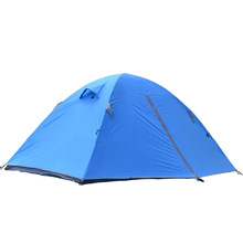 露营帐篷 户外露营登山双层超轻铝杆帐篷 透气防暴雨单人野营帐篷