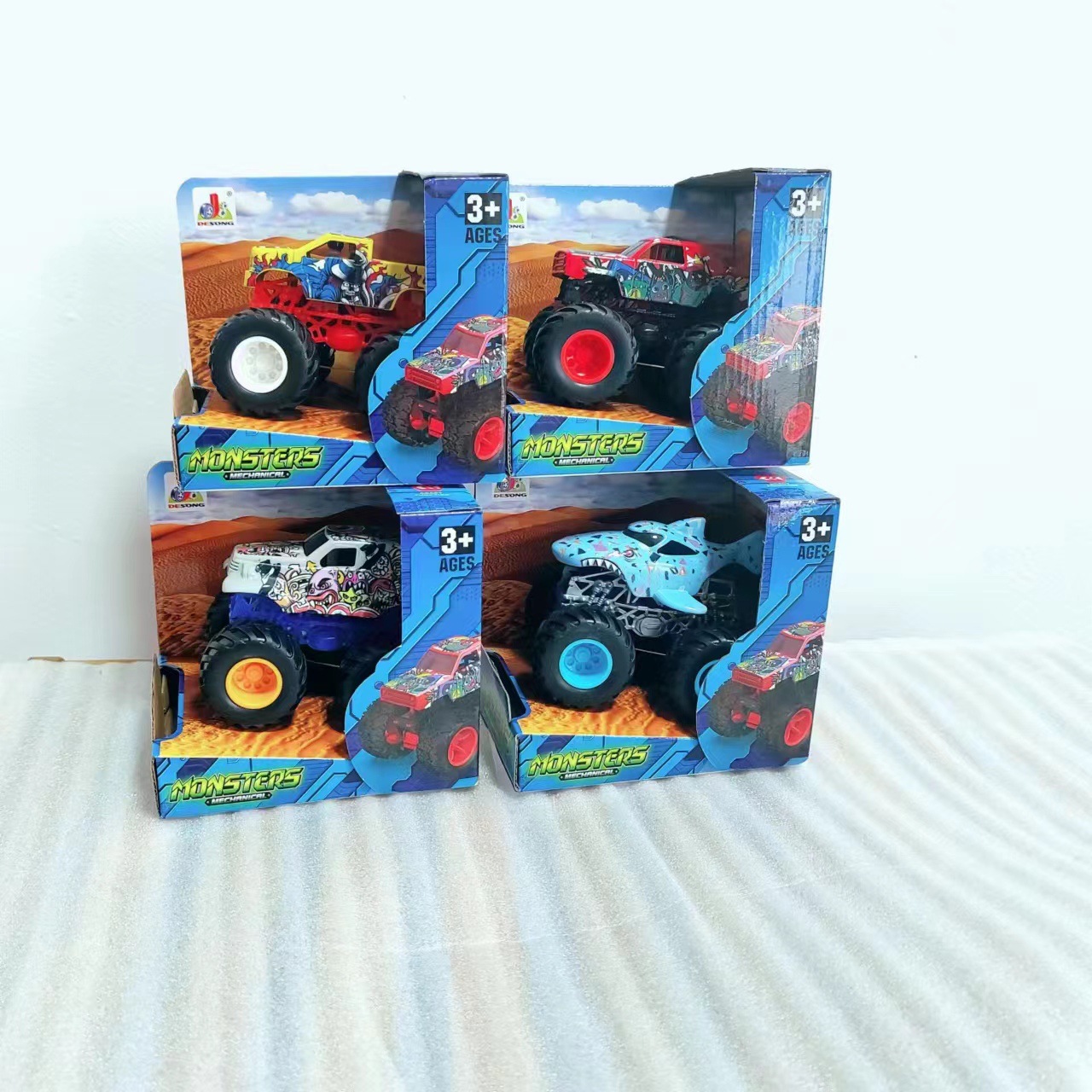 怪兽狂野大脚车系列肌肉越野车男孩玩具车惯性大脚悍马工厂直销