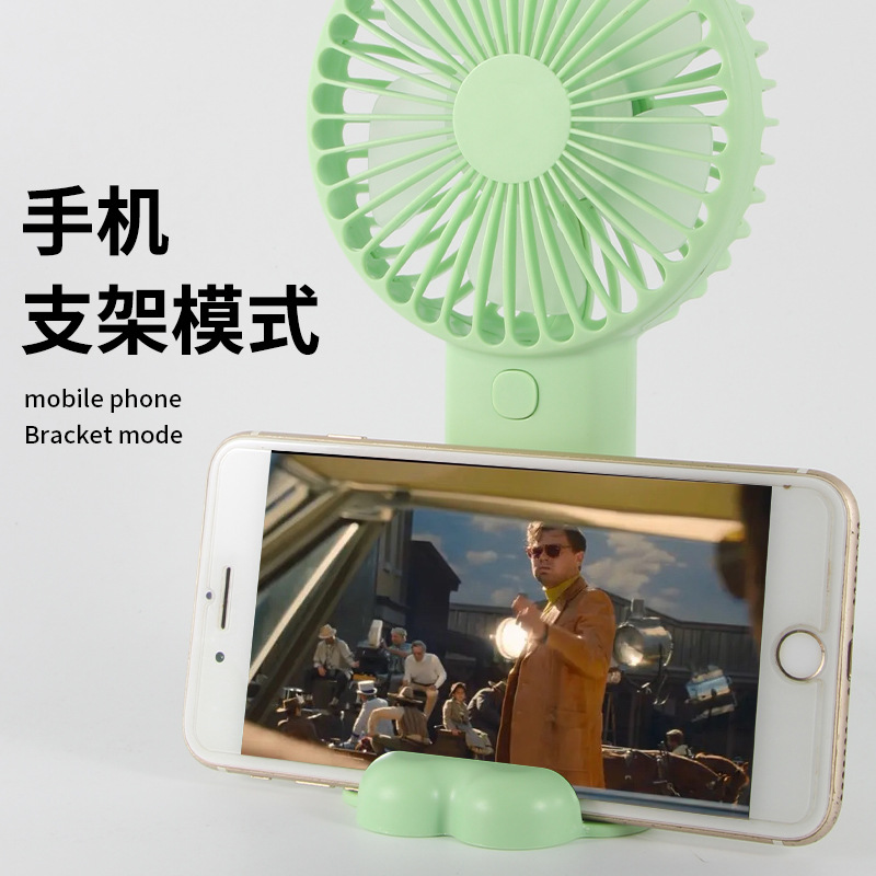 New Usb Mini Fan Cartoon Handheld Fan Portable Desktop Charging Household Fan Gift