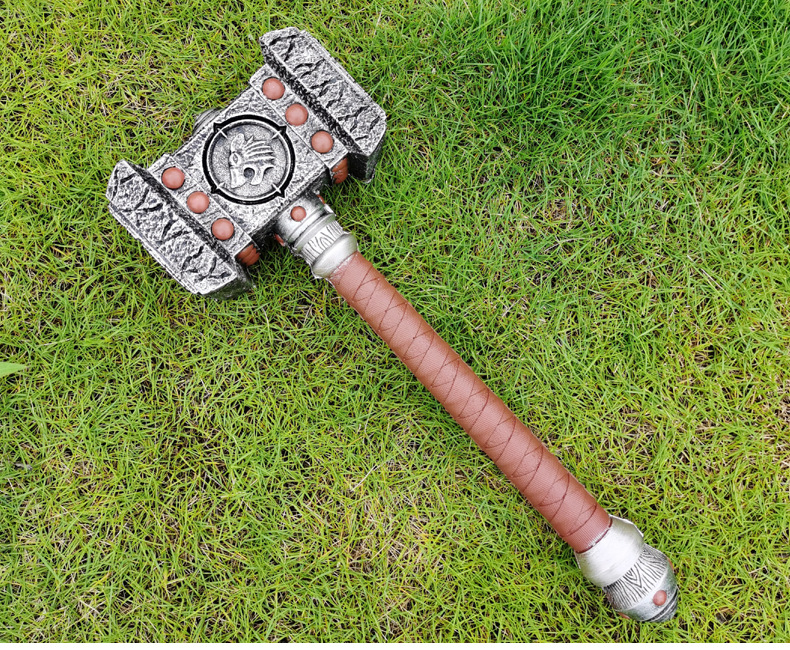 毁灭之锤魔兽世界cos锤子武器男孩儿童生日礼物玩具舞台影视道具