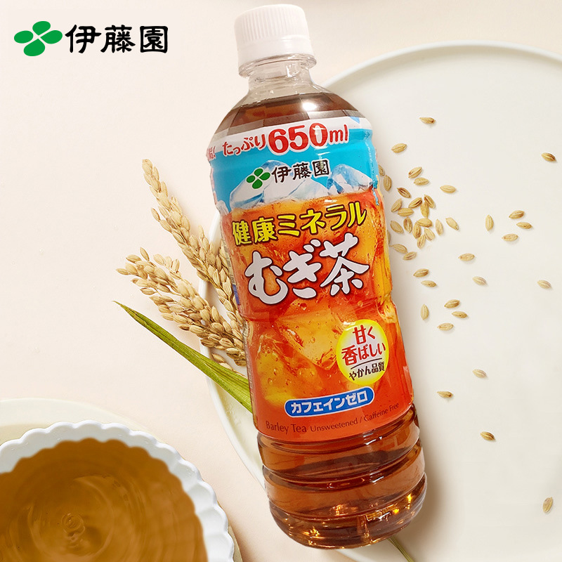 日本进口itoen伊藤园 大麦茶饮料清新爽口650ml/瓶即饮型麦茶饮品