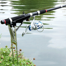 鱼竿支架地插后挂易不锈钢折叠钓鱼用品手竿海竿多功能自动炮台