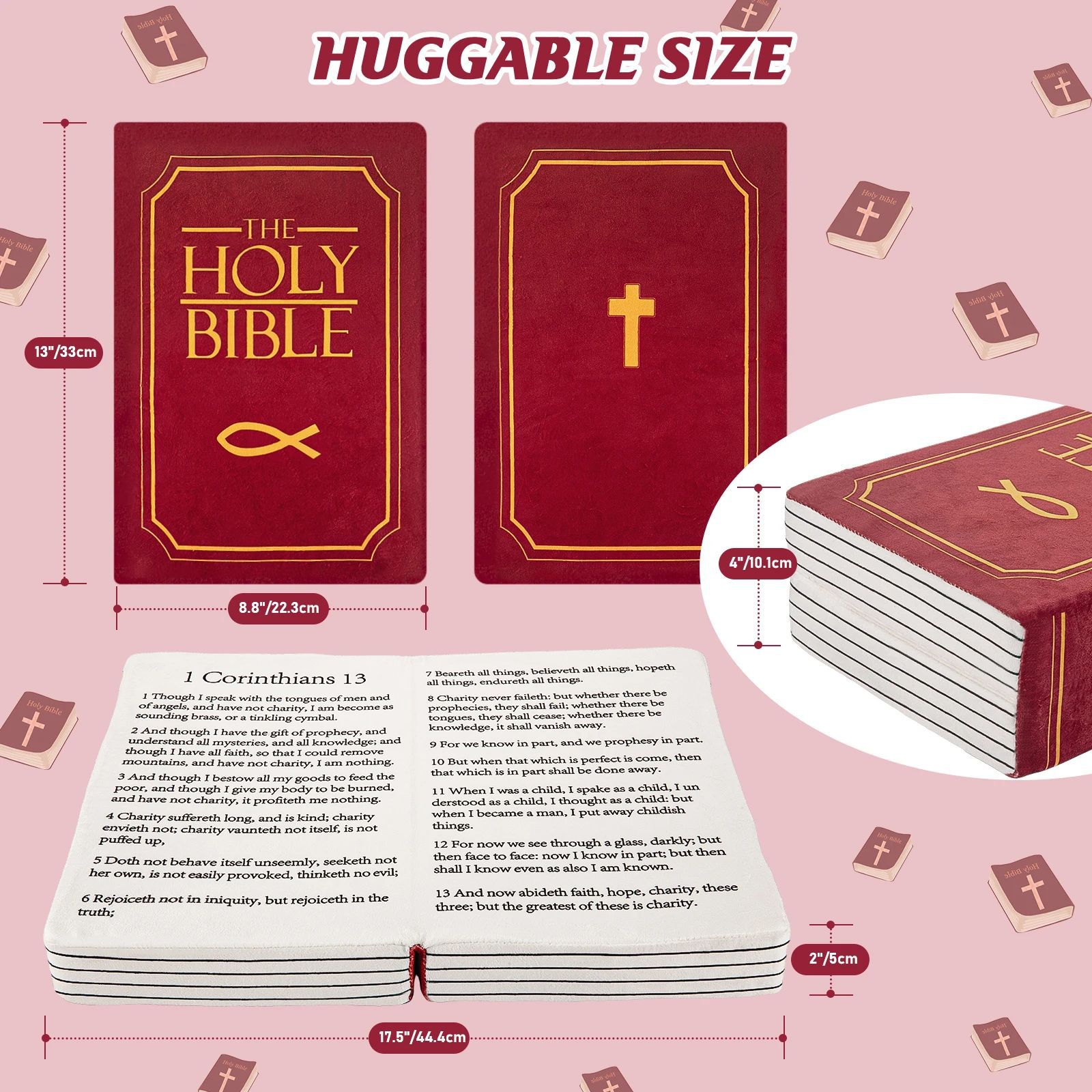 圣经抱枕 bible pillow圣经 跨境新品 毛绒玩具玩偶公仔圣经枕头