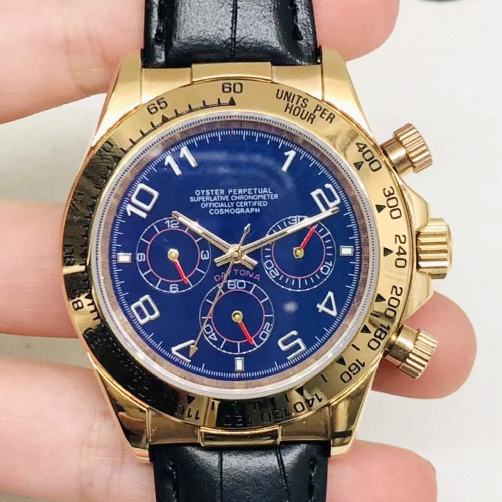 mechanicalwatch劳家六针通拿玫蓝数全自动机械手表腕表dl11