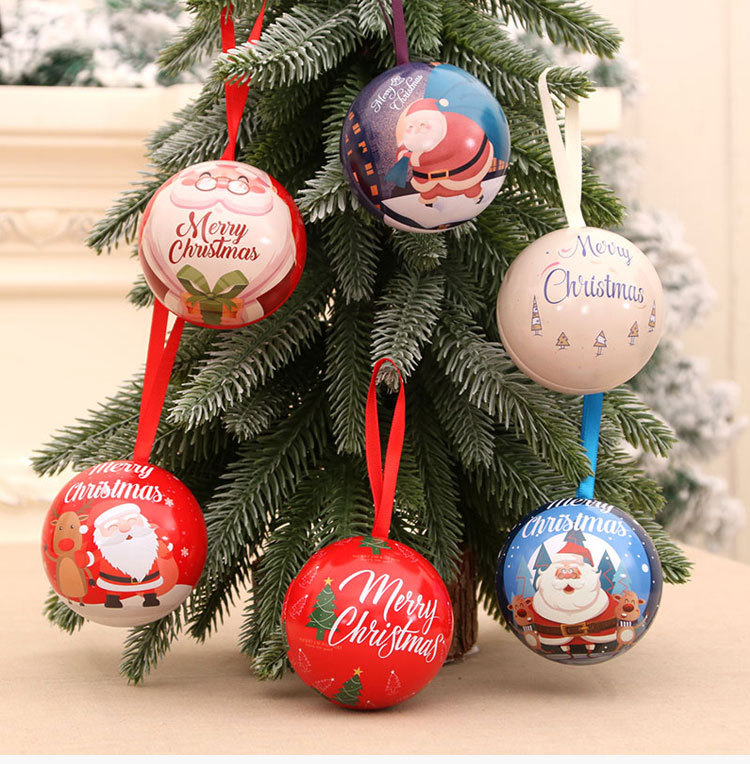 圣诞节装饰品圣诞球 糖果罐 圣诞礼物圣诞树挂件礼品 圣诞糖果罐