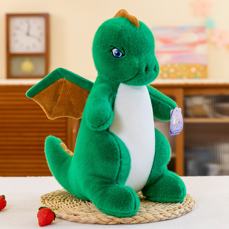 可爱卡通柏拉恐龙毛绒玩具飞龙彩色恐龙恶龙玩偶布娃娃儿童生日礼