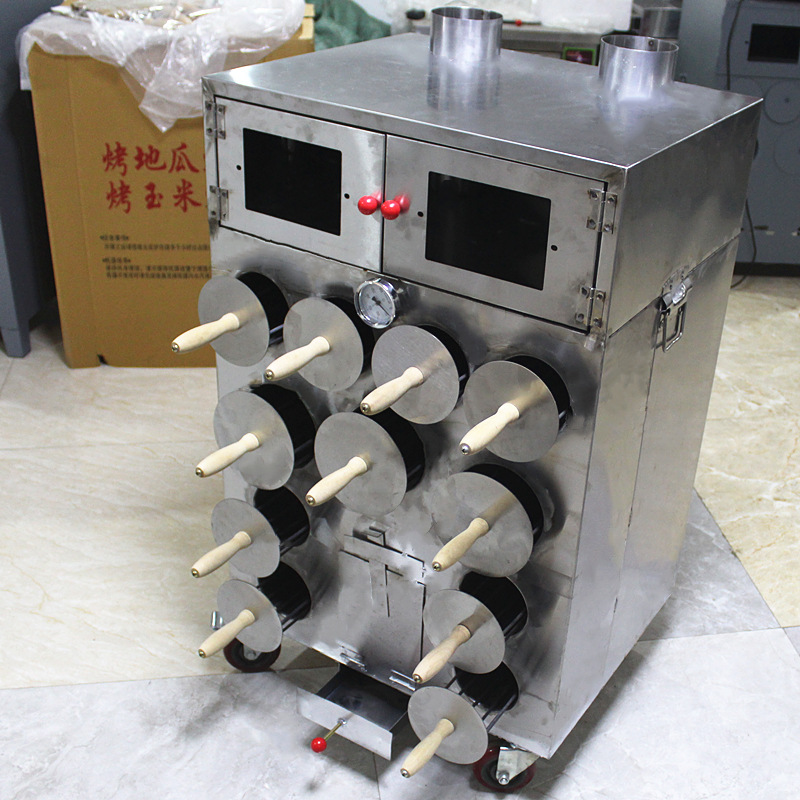 不锈钢烤红薯机燃气烤雪梨烤玉米地瓜商用街头摆摊柴火烤箱地瓜炉