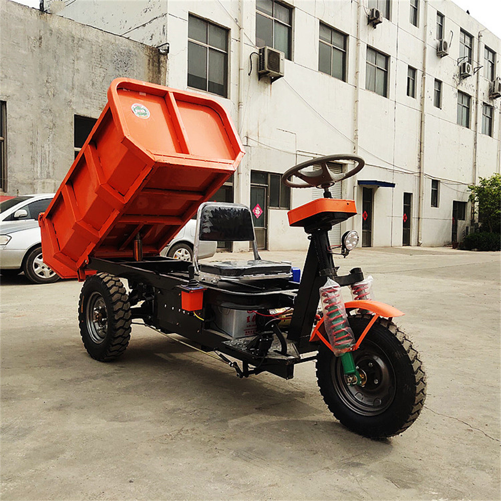 1吨自卸三轮车 小型电动三轮车 液压式翻斗工程车 力升批发零售