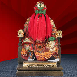 范王爷樟木彩绘16寸干岁五府王爷范府王爷范将军神像居家供奉摆件