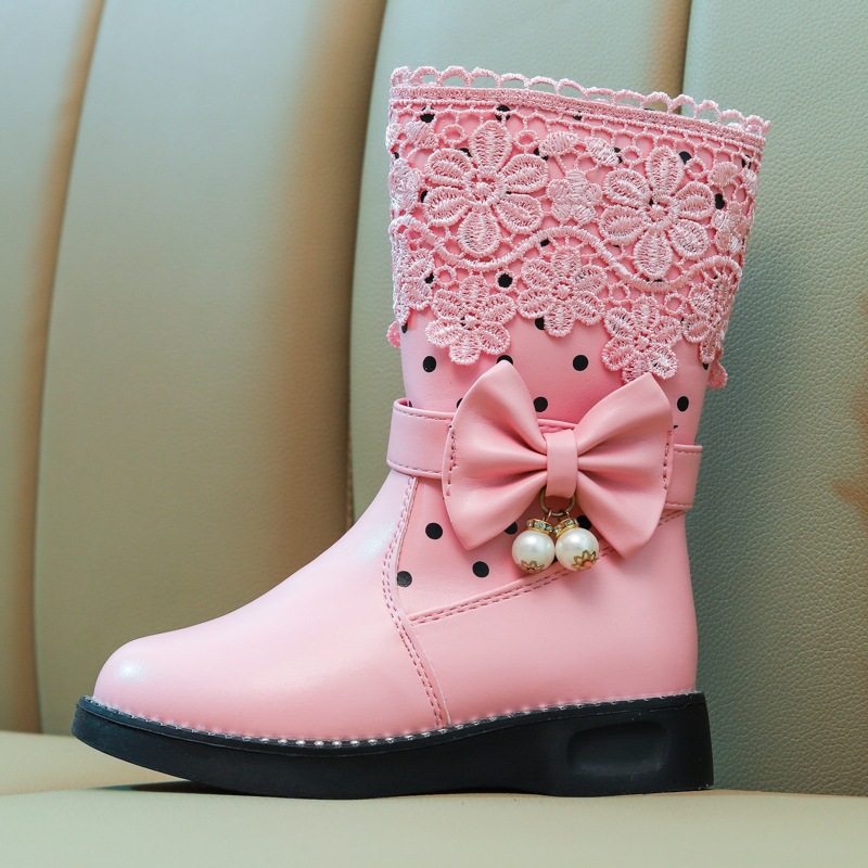 实物图片:小孩1-7岁2女孩3筒靴4儿童靴子5女童棉鞋冬雪地靴10岁