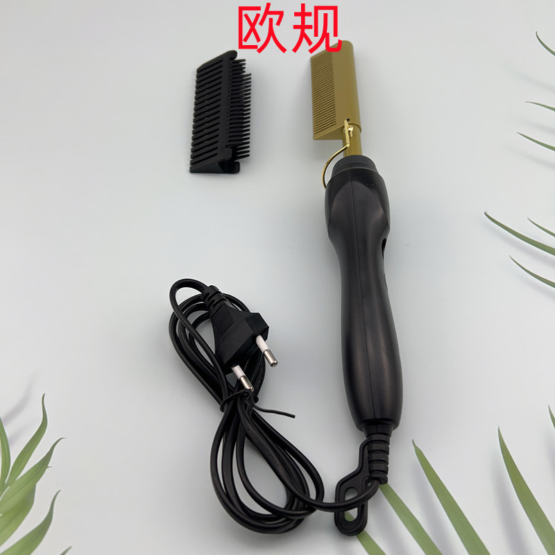 Amazon Wet and Dry Electric Copper Comb Straight Comb Hair Straightener Household Perm Hair Curler Hair Curling Comb Wholesale