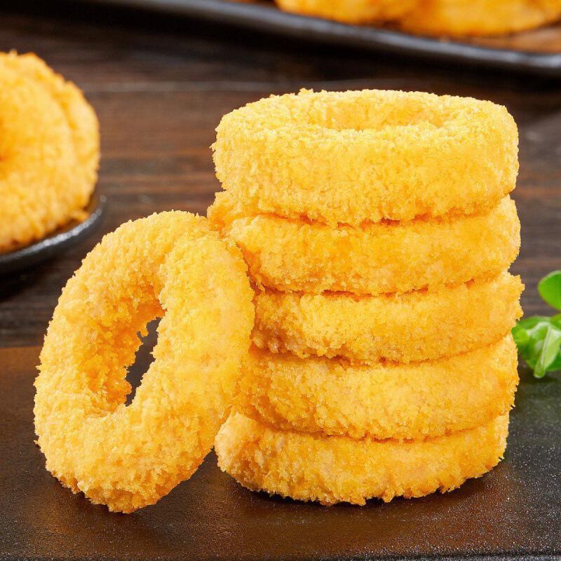 洋葱圈油炸冷冻鸡肉圈半成品800g裹粉小吃炸鸡排鸡米花鸡块鸡柳