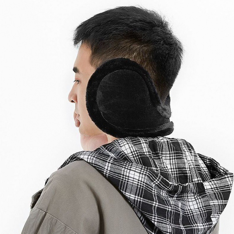 冬季耳罩防冻兔毛加绒加厚耳捂儿童防寒户外男女骑车耳套保暖耳罩