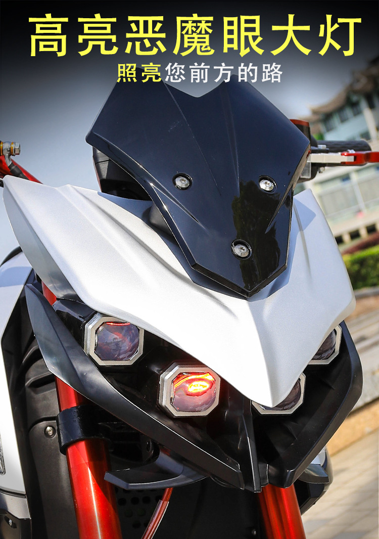 极客电瓶车电动车改装新款x战警踏板电摩摩托车高速双人成人中置