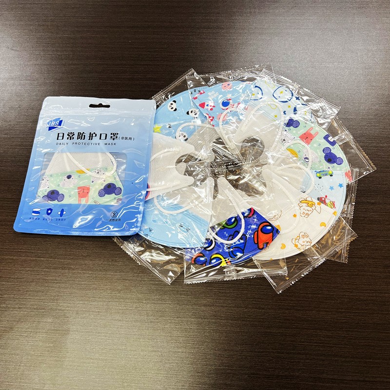 Children's Disposable Masks with Independent Packaging Wholesale 3D Three-Layer Printing Summer Thin Breathable Type Small