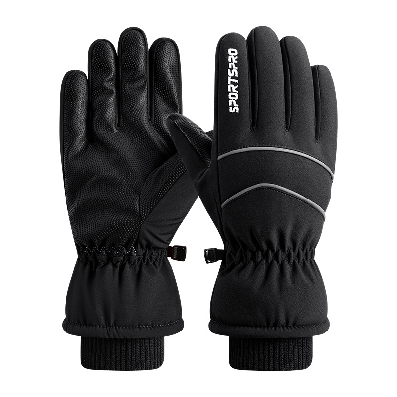 Winter New Ski Gloves Thickened Fleece-lined Waterproof Non-Slip Wear-Resistant Outdoor Cycling Warm Gloves Sk39