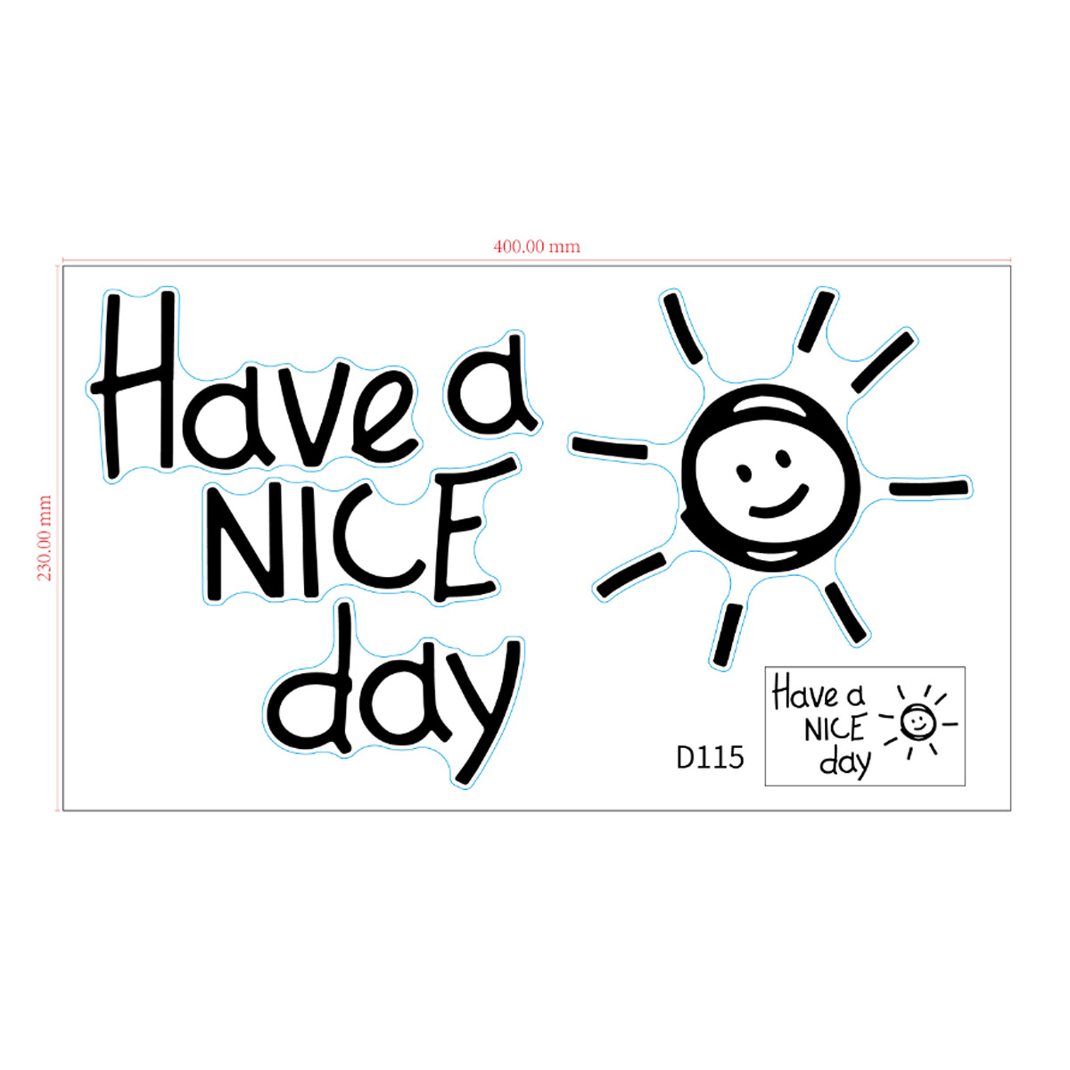 d155have a nice day英文ins风简约墙贴客厅卧室背景书房装饰墙贴