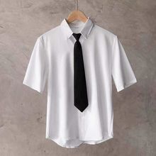 金步康弹力白衬衫男士长袖衬衣青年色时尚短袖寸衫男上班职业工装