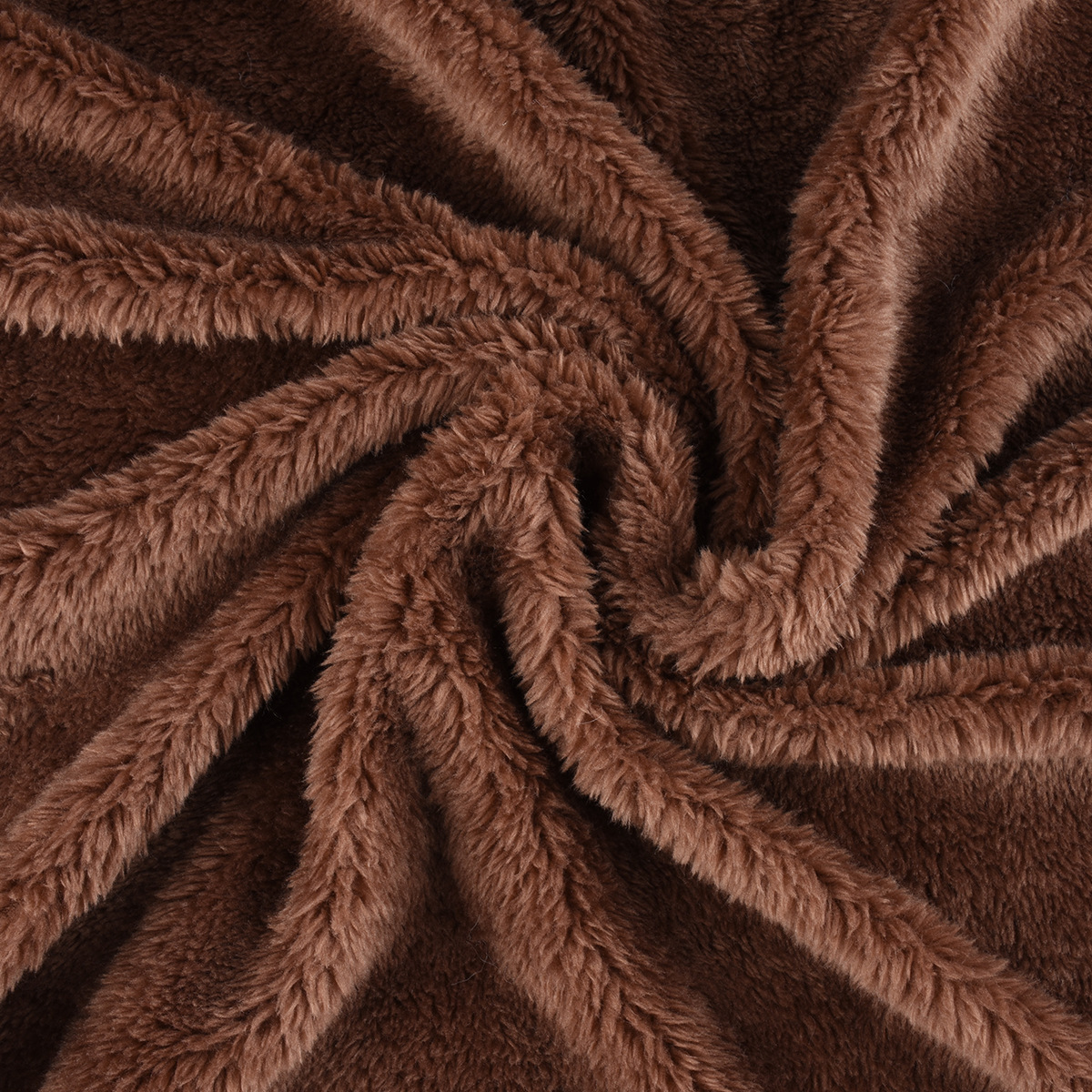 厂家现货 全涤咖啡色绒布 单面北极绒面料 毛毯靠垫地毯家纺面料