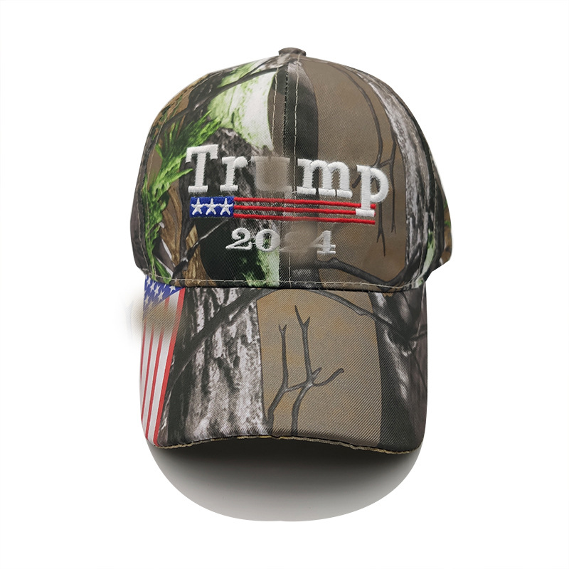 Foreign Trade Hot Selling Adult 2024 American Hat Men and Women Camouflage Baseball Cap Election Campaign Hat