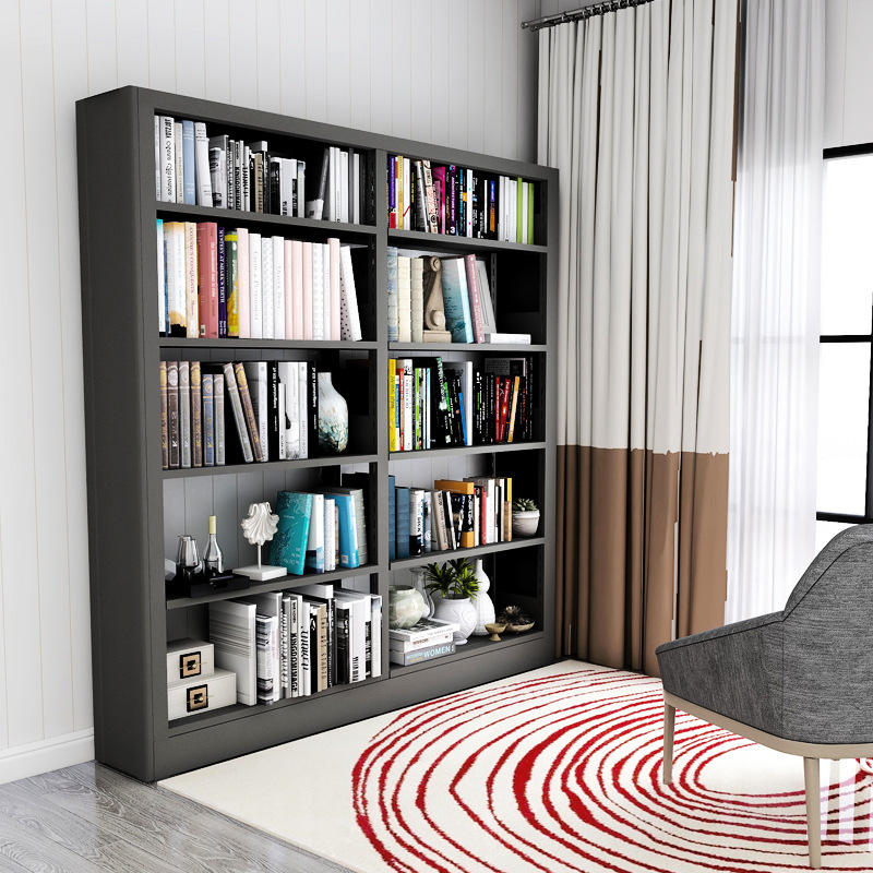 钢制书架学校图书馆适用书架书店阅览室2米储物铁架子家用置物架