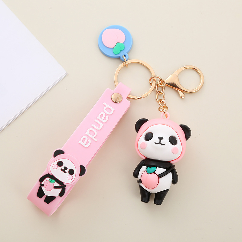 Panda Keychain Pendant Keychain Pendant Wholesale Strap Innovative Cartoon Cute Hang Decorations Panda Keychain