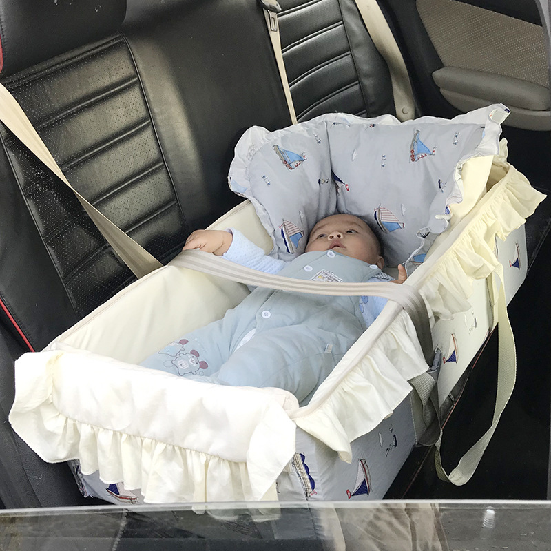 便携式婴儿提篮新生婴儿篮子手提篮车载睡篮可躺外出院宝宝摇篮床