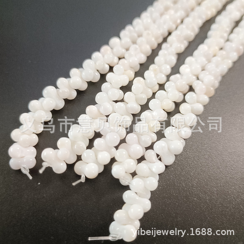 Freshwater Shell Fritillary Beads Bone Beads Peanut Beads Loose Beads DIY Shell Spacer Beads Earrings Bracelet Necklace Accessories Wholesale